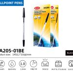 BEIFA AA205 1.0mm Black Ballpoint Pens | Smooth & Quick-Dry | Mix Bulk Wholesale