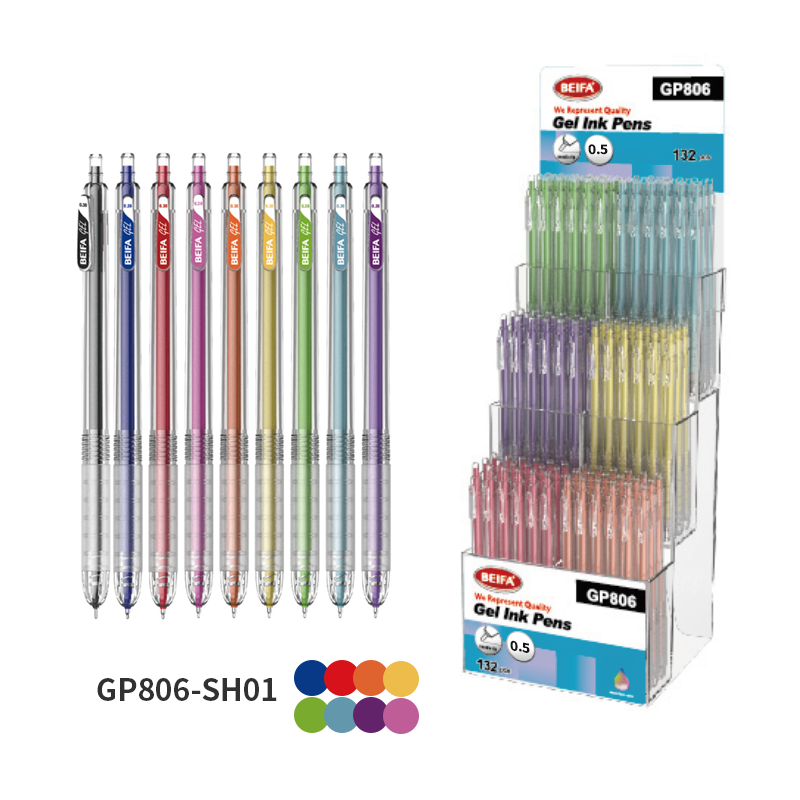 BEIFA GP806 0.5mm Gel Ink Pens | Smooth, Quick-Dry & Needle Tip | Mix Bulk Wholesale