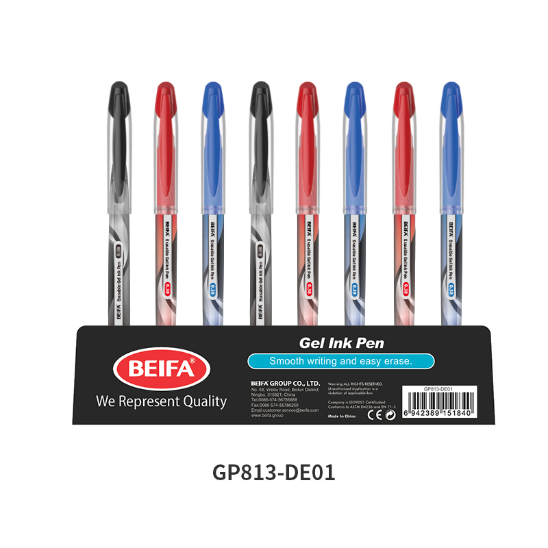 BEIFA GP813 0.7mm Erasable Gel Ink Pen | Smooth Writing, Quick-Dry & Easy Erase | Mix Bulk Wholesale