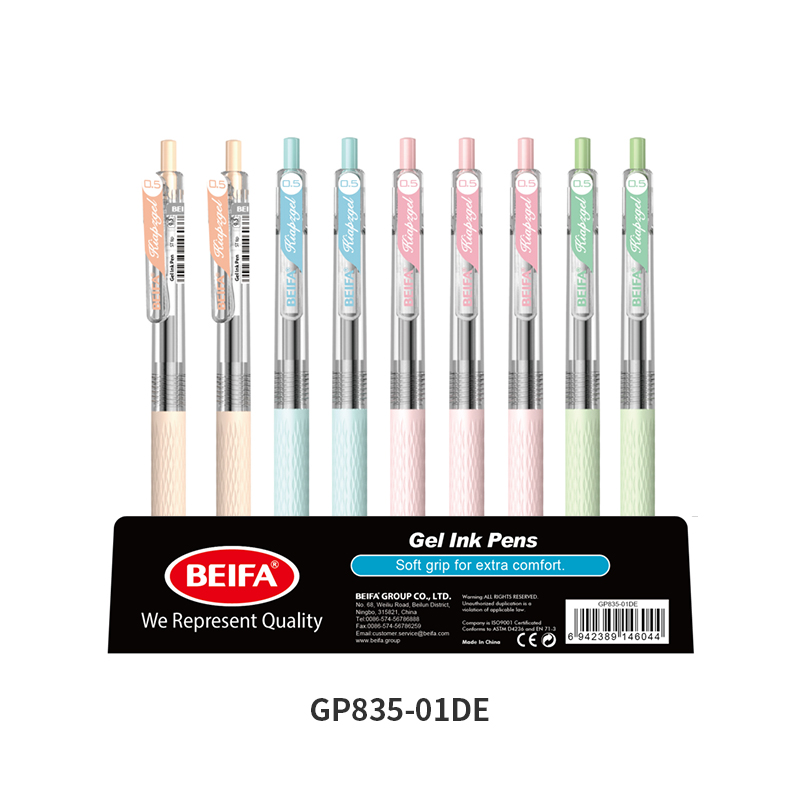 BEIFA GP835 0.5mm Gel Pen | Smooth, Quick-Dry | Pastel Colors | Mix Bulk