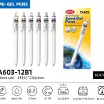 BEIFA TA603 0.7mm Black Semi-Gel Pens | Smooth & Quick-Dry | Mix Bulk Wholesale
