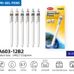 BEIFA TA603 0.7mm Black Semi-Gel Pens | Smooth & Quick-Dry | Mix Bulk Wholesale