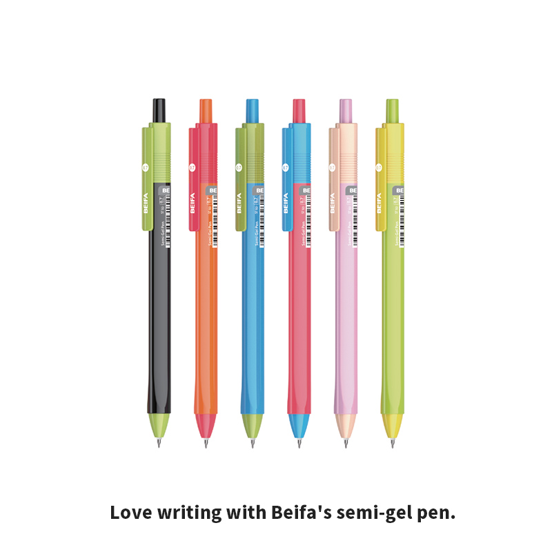 BEIFA TB615 0.7mm Semi-Gel Pen | Colorful Design & Smooth Writing | Mix Bulk Wholesale