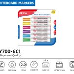 BEIFA BY700&BY700A Whiteboard Marker Set with Eraser Chisel Tip Dry Erase Markers | Mix Bulk