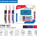 BEIFA BY709 Whiteboard Marker Set with Eraser Bullet Tip Dry Erase Markers | Mix Bulk