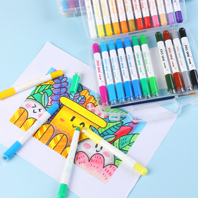 BEIFA DB101 Water Soluble Paint Sticks | Washable Paint Marker Set | Mix Bulk