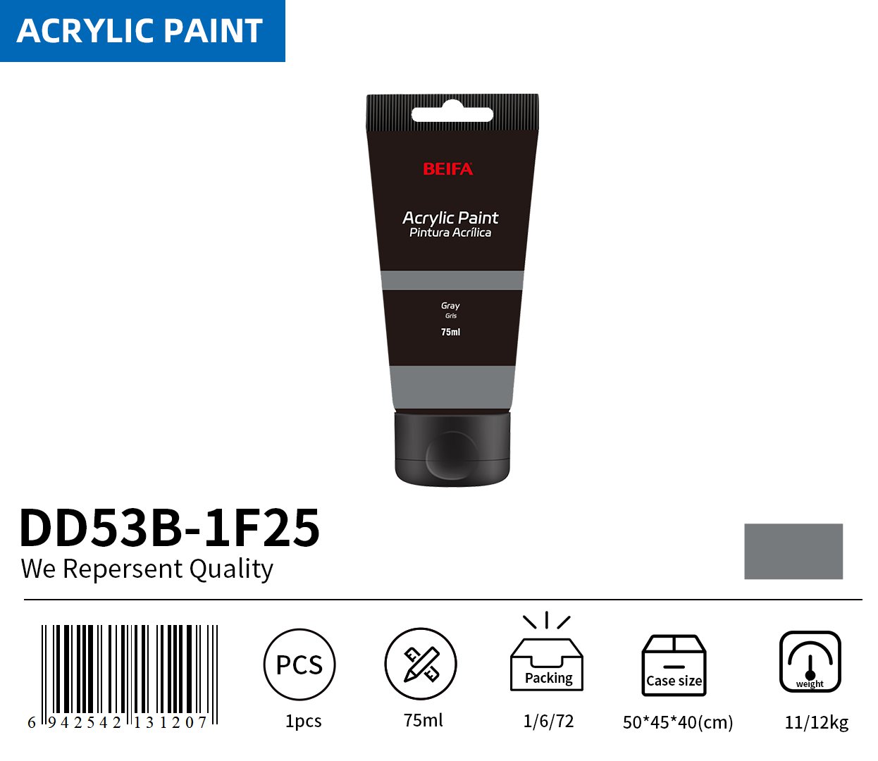 BEIFA DD53B Acrylic Paint Reliable Design Daily Use | Mix Bulk Wholesale