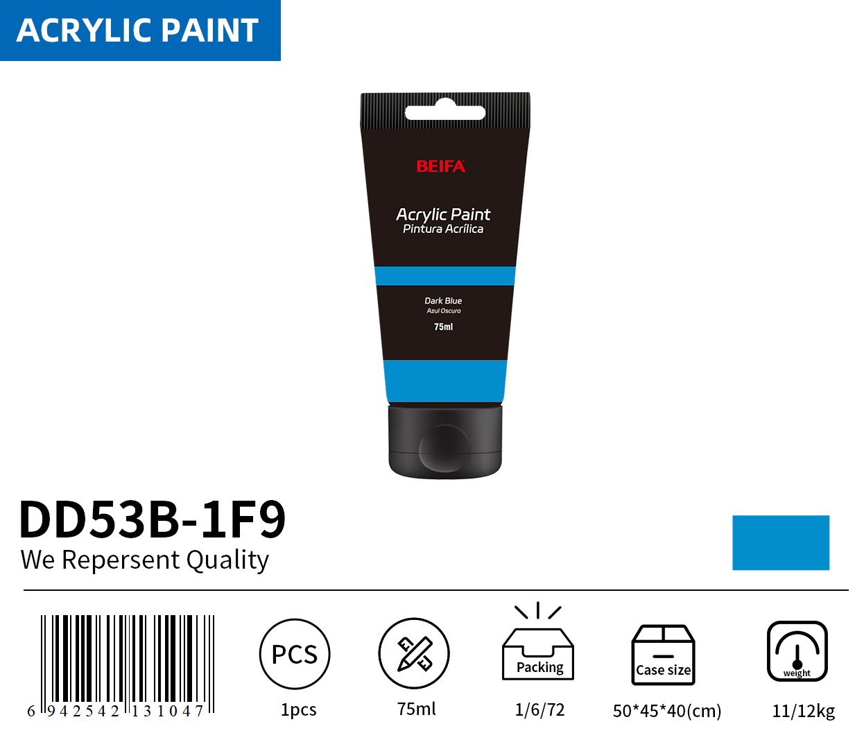 BEIFA DD53B Acrylic Paint Reliable Design Daily Use | Mix Bulk Wholesale