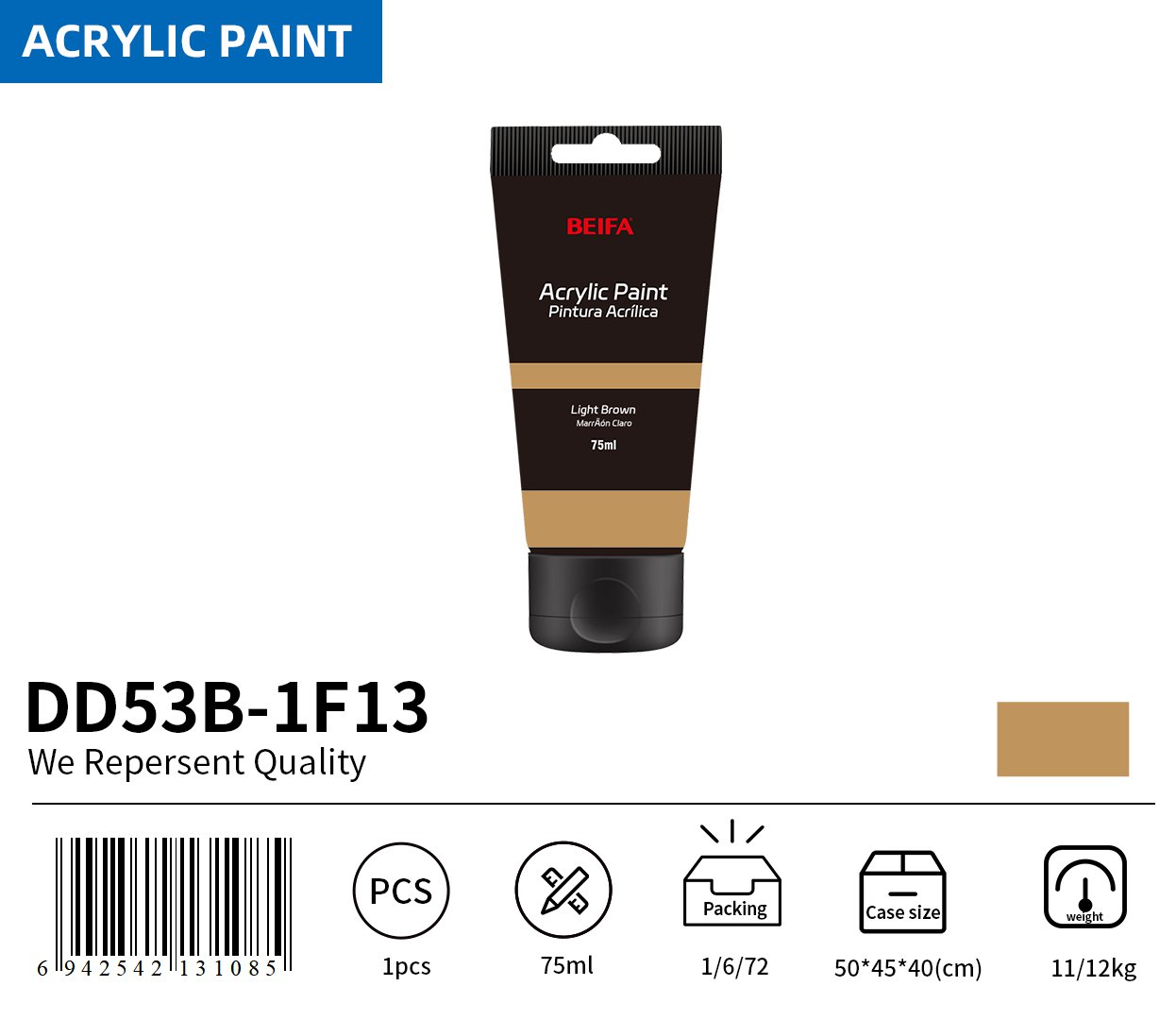 BEIFA DD53B Acrylic Paint Reliable Design Daily Use | Mix Bulk Wholesale