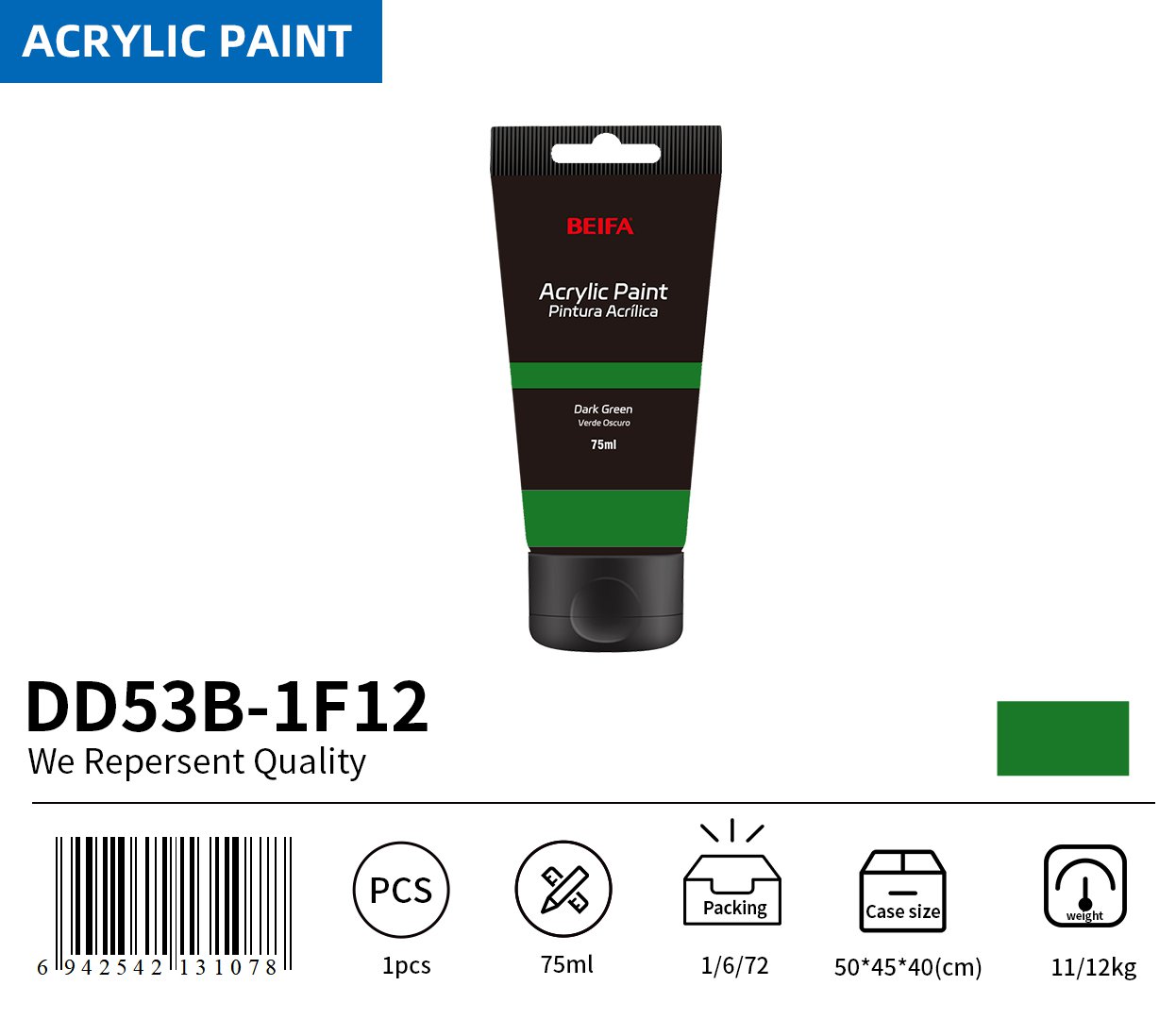 BEIFA DD53B Acrylic Paint Reliable Design Daily Use | Mix Bulk Wholesale