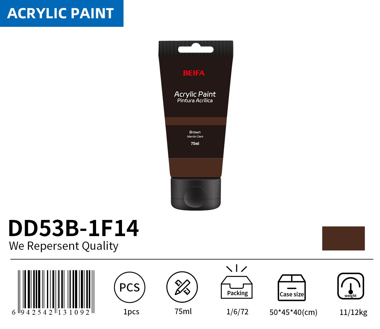 BEIFA DD53B Acrylic Paint Reliable Design Daily Use | Mix Bulk Wholesale