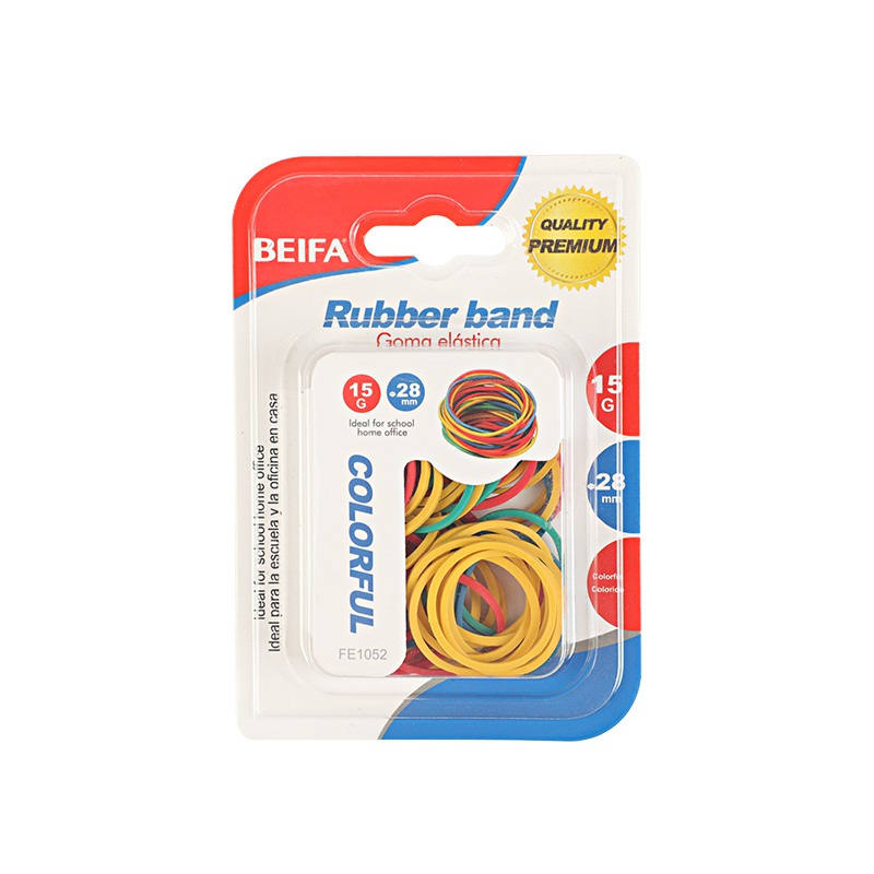 BEIFA FE1052 Colorful Rubber Bands 28mm Elastic Band Pack Wholesale | Mix Bulk
