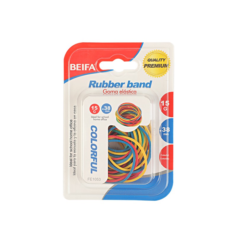 BEIFA FE1053 Colorful Rubber Bands 38mm Elastic Rubber Band Pack Wholesale | Mix Bulk