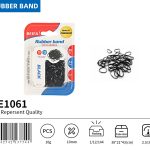 BEIFA FE1061 Black Rubber Bands 10mm Elastic Rubber Band Pack Wholesale | Mix Bulk