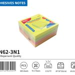 BEIFA Premium Adhesive Notes 75x75mm | Bright Sticky Pads for Office & School | Mix Bulk Wholesale