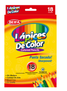 BEIFA MK15 Wood-Free Colored Pencils 12-48 Colors | Bright Art Quality & Hexagonal Grip | Mix Bulk Wholesale