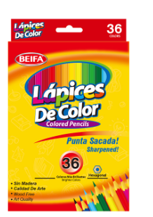 BEIFA MK15 Wood-Free Colored Pencils 12-48 Colors | Bright Art Quality & Hexagonal Grip | Mix Bulk Wholesale