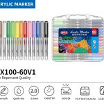 BEIFA PX100 Acrylic Marker Set 2.0mm Chisel Tip Multi-Color Paint Pens Wholesale | Mix Bulk