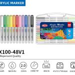BEIFA PX100 Acrylic Marker Set 2.0mm Chisel Tip Multi-Color Paint Pens Wholesale | Mix Bulk