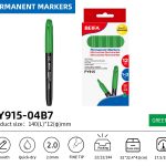 BEIFA PY915 Permanent Markers | 2.0mm Fine Tip, Quick-Dry & Waterproof | Black, Blue, Red, Green, Yellow, Pink, Purple | Mix Bulk Ready to Ship