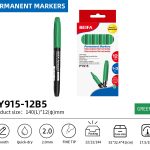 BEIFA PY915 Permanent Markers | 2.0mm Fine Tip, Quick-Dry & Waterproof | Black, Blue, Red, Green, Yellow, Pink, Purple | Mix Bulk Ready to Ship
