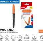 BEIFA PY915 Permanent Markers | 2.0mm Fine Tip, Quick-Dry & Waterproof | Black, Blue, Red, Green, Yellow, Pink, Purple | Mix Bulk Ready to Ship