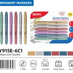 BEIFA PY915E Metallic Marker Set | Bulk Wholesale Metallic Pens | Mix Bulk
