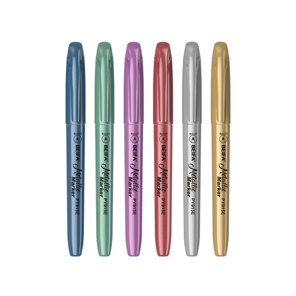 BEIFA PY915E Metallic Marker Set | Bulk Wholesale Metallic Pens | Mix Bulk