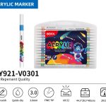 BEIFA PY921 Acrylic Marker Set | 3.0mm Fine Tip Paint Markers | Mix Bulk