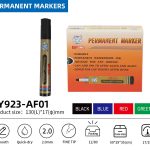 BEIFA PY923 Permanent Marker Bullet Tip Waterproof Multi-Color Wholesale | Mix Bulk