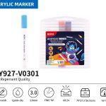 BEIFA PY927 Acrylic Marker Set 3.0mm Fine Tip Paint Pens Multi-Color Wholesale | Mix Bulk