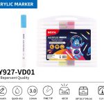 BEIFA PY927 Acrylic Marker Set 3.0mm Fine Tip Paint Pens Multi-Color Wholesale | Mix Bulk