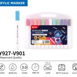 BEIFA PY927 Acrylic Marker Set 3.0mm Fine Tip Paint Pens Multi-Color Wholesale | Mix Bulk