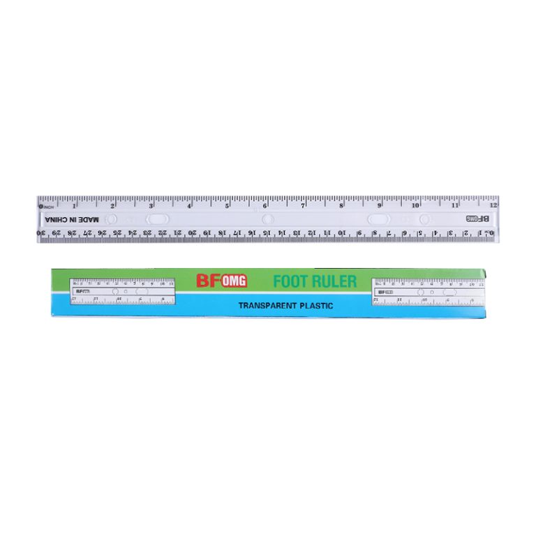 BEIFA R3012 30cm Transparent Plastic Ruler | Straightedge Measuring Ruler | Mix Bulk
