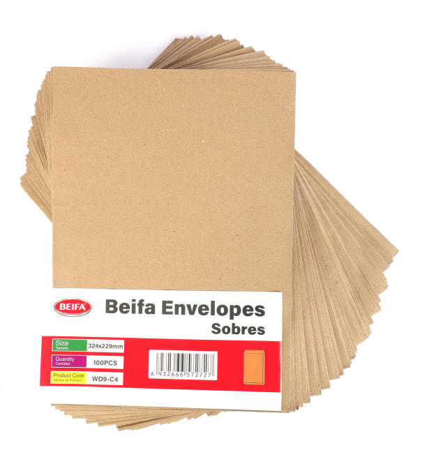 BEIFA WD9 Kraft Paper Envelopes C3 C4 C5 C6 DL Wholesale Mailing Envelopes | Mix Bulk