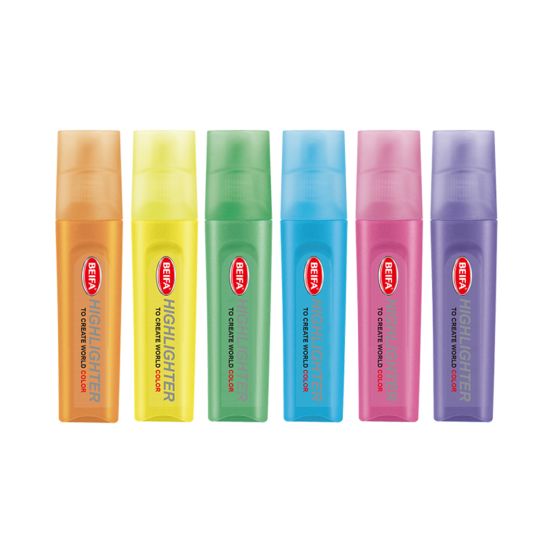 BEIFA HY7A Chisel Tip Highlighter Set 4 Colors Quick Dry Highlighter | Mix Bulk