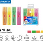 BEIFA HY7A Chisel Tip Highlighter Set 4 Colors Quick Dry Highlighter | Mix Bulk