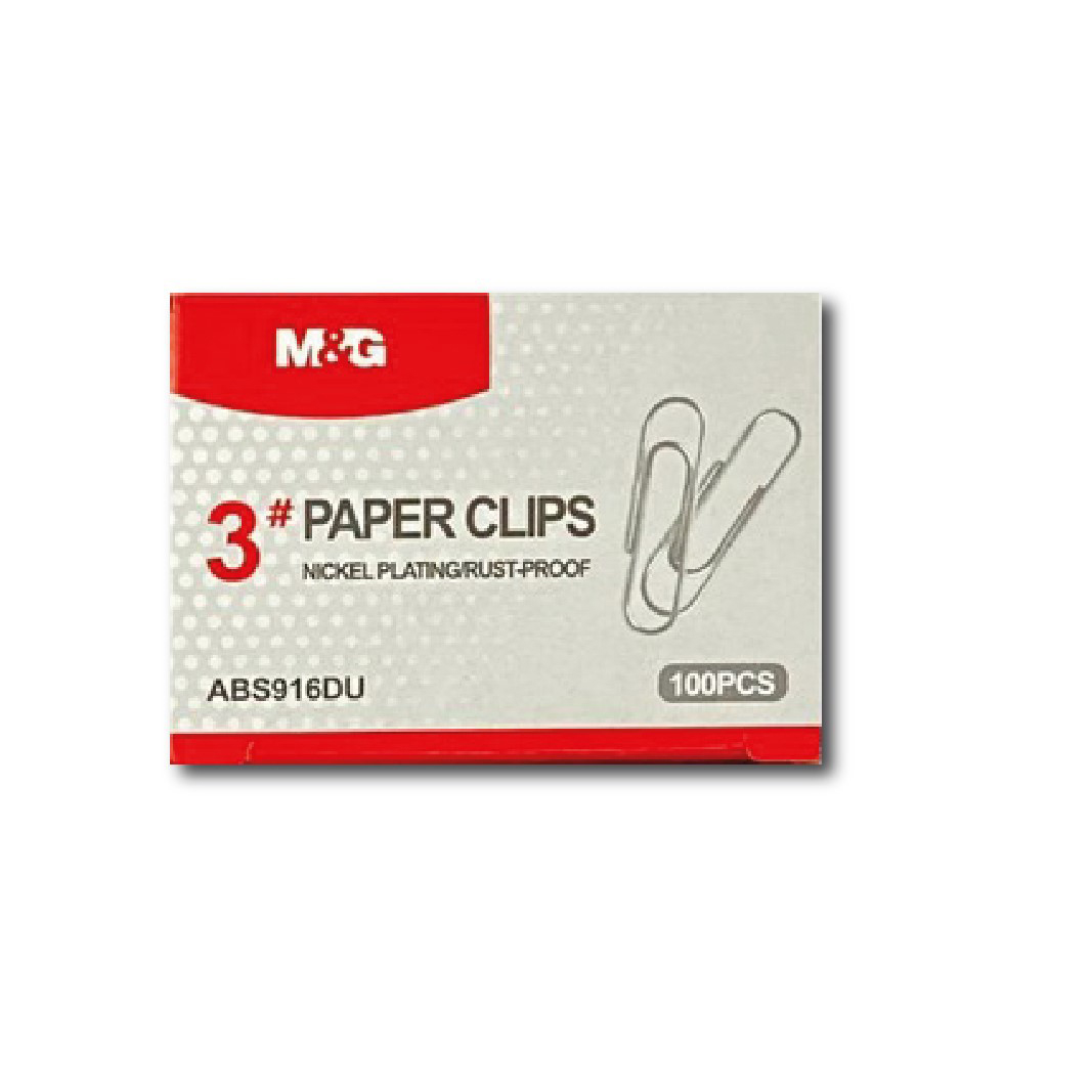 M&G ABS916DU 3# Nickel Plated Paper Clips 28mm 100pcs Wholesale