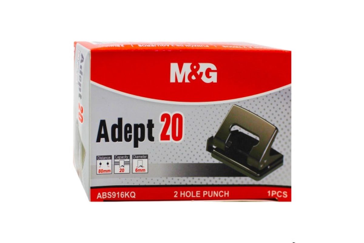 M&G Adept 2-Hole Paper Punch 10/20/30 Sheets 80mm Spacing Wholesale