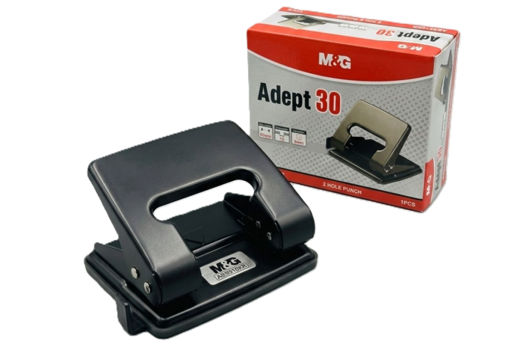 M&G Adept 2-Hole Paper Punch 10/20/30 Sheets 80mm Spacing Wholesale
