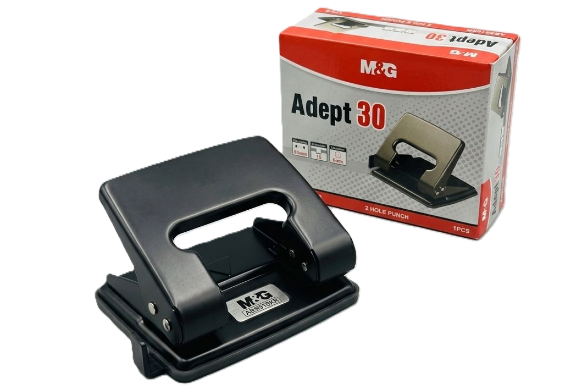M&G Adept 2-Hole Paper Punch 10/20/30 Sheets 80mm Spacing Wholesale