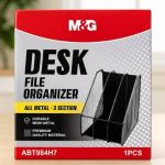 M&G ABT984H7 Metal Mesh Desk File Organizer 3 Compartments Wholesale