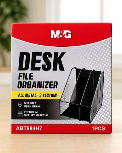 M&G ABT984H7 Metal Mesh Desk File Organizer 3 Compartments Wholesale
