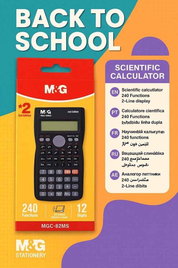 M&G MGC-82MS 2nd Gen Scientific Calculator 240 Functions Wholesale