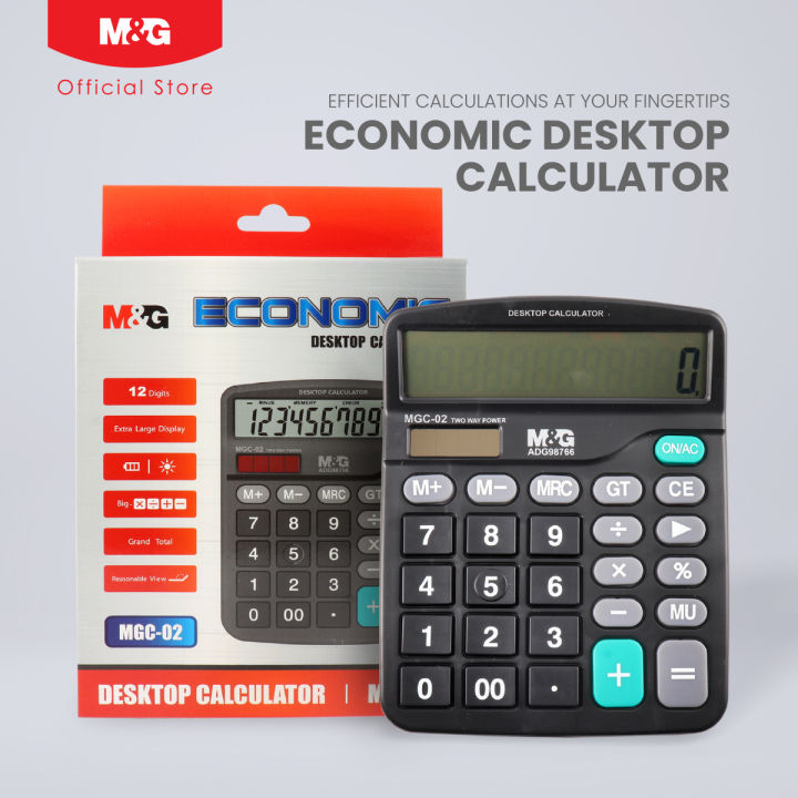 M&G MGC-02 12-Digit Dual Power Desktop Calculator Wholesale