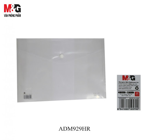 M&G ADM929HR A4 Clear PP Snap Button File Folder Wholesale