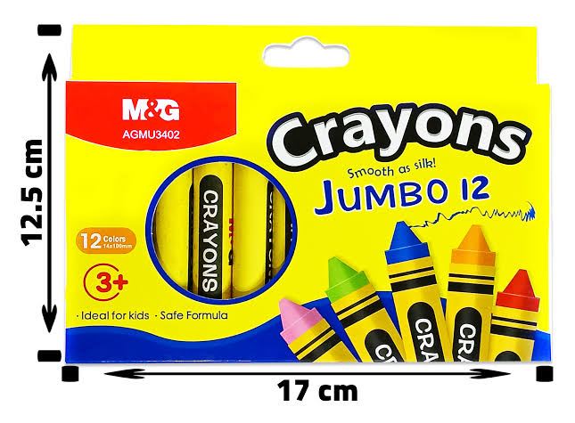 M&G AGMU3402 super jumbo crayons 12 Colors 14x92mm Wholesale