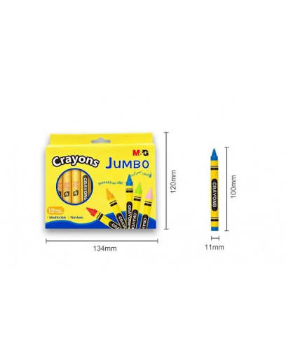 M&G AGMU3402 super jumbo crayons 12 Colors 14x92mm Wholesale