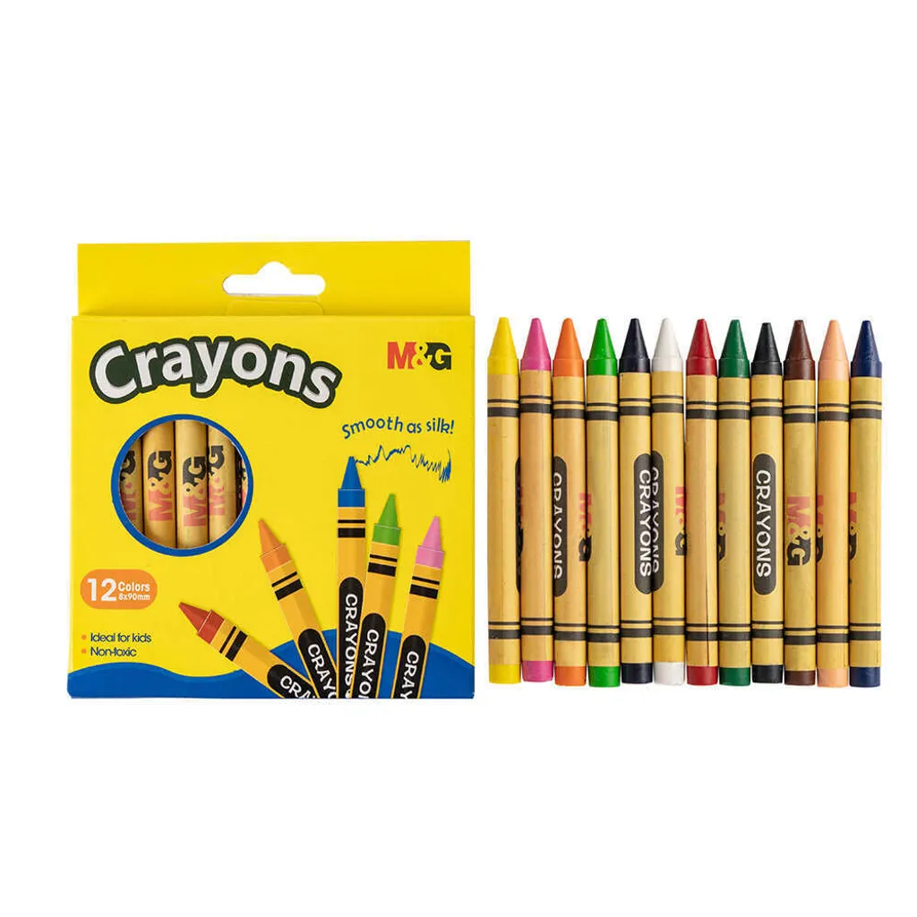 M&G AGMX4224 jumbo round crayons 12 Colors 11x100mm Wholesale