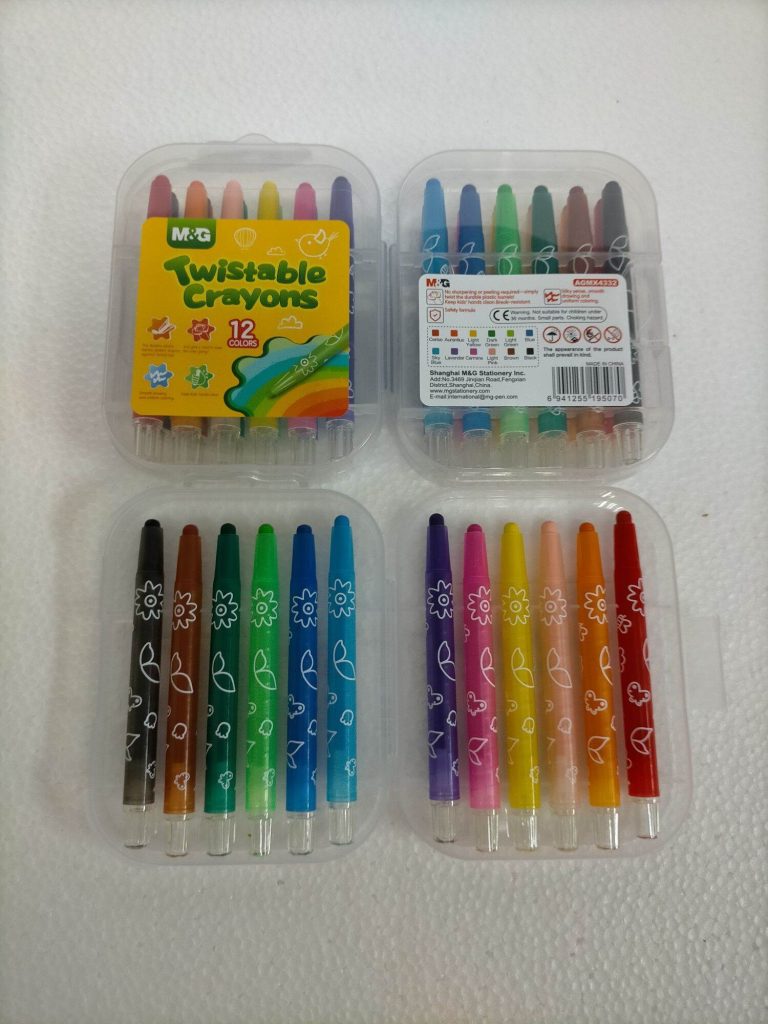 M&G twistable retractable crayons 12 18 24 36 Colors PP Box Wholesale